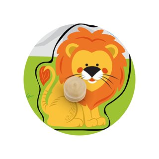 Knob puzzle - wild animals - 4 pieces